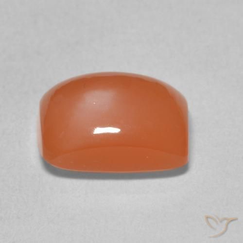 Pedra da Lua laranja avermelhado Natural 2.53ct, Almofada, Translúcido