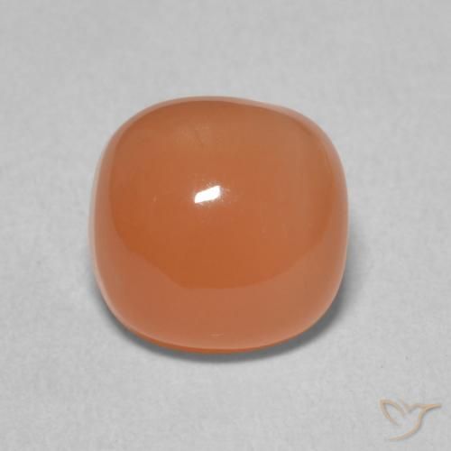 2.16ct Natural Laranja claro Pedra da Lua, Almofada, Translúcido