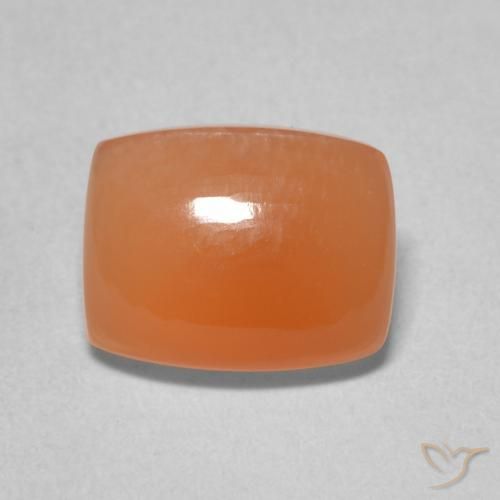 2.11ct Natural laranja avermelhado Pedra da Lua, Almofada, Translúcido