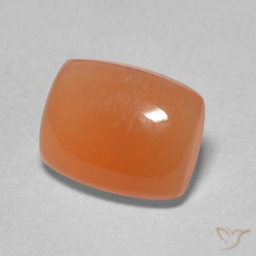 Pedra da Lua laranja avermelhado Natural 2.11ct, Almofada, Translúcido