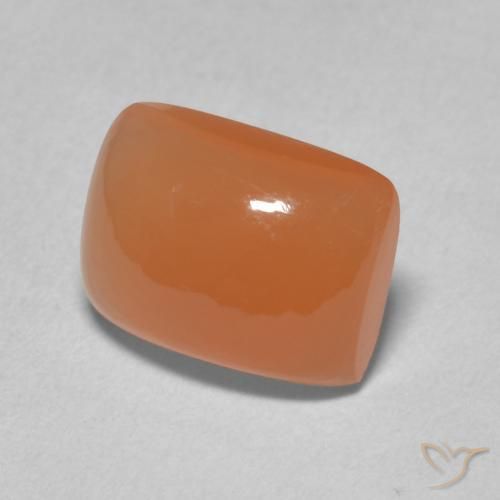 Pedra da Lua Laranja Avermelhado Claro Natural 2.35ct, Almofada, Translúcido