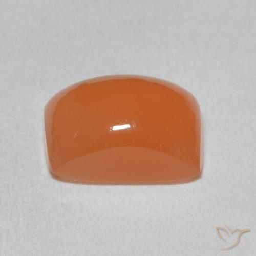 Pedra da Lua Laranja Avermelhado Claro Natural 2.35ct, Almofada, Translúcido