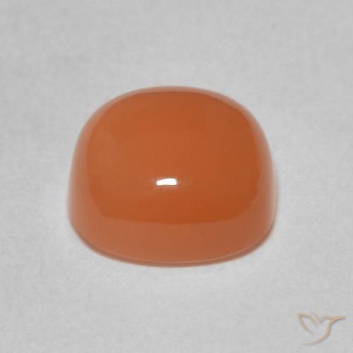 Pedra da Lua Laranja Avermelhado Claro Natural 2.17ct, Almofada, Translúcido