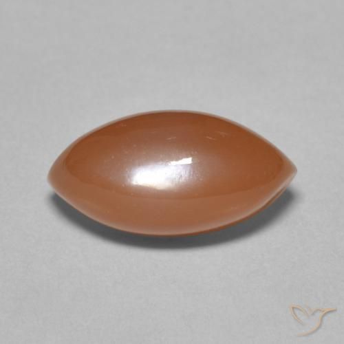 4.68ct Natural laranja avermelhado Pedra da Lua, Marquesa, Translúcido