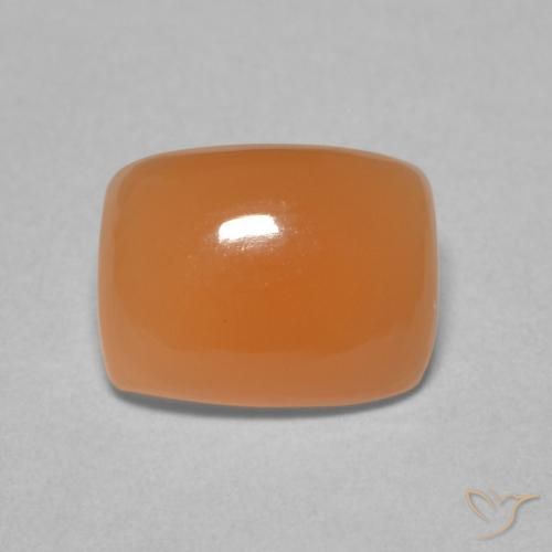 2.08ct Natural Laranja claro Pedra da Lua, Almofada, Translúcido