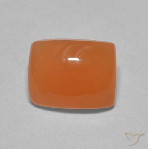 2.07ct Natural laranja avermelhado Pedra da Lua, Almofada, Translúcido