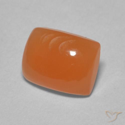 Pedra da Lua laranja avermelhado Natural 2.07ct, Almofada, Translúcido