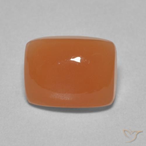 2.15ct Natural laranja avermelhado Pedra da Lua, Almofada, Translúcido