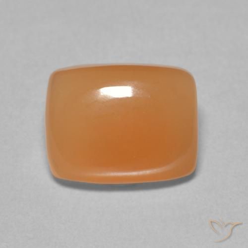 2.02ct Natural laranja avermelhado Pedra da Lua, Almofada, Translúcido