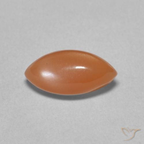 1.45ct Natural pêssego laranja Pedra da Lua, Marquesa, Translúcido