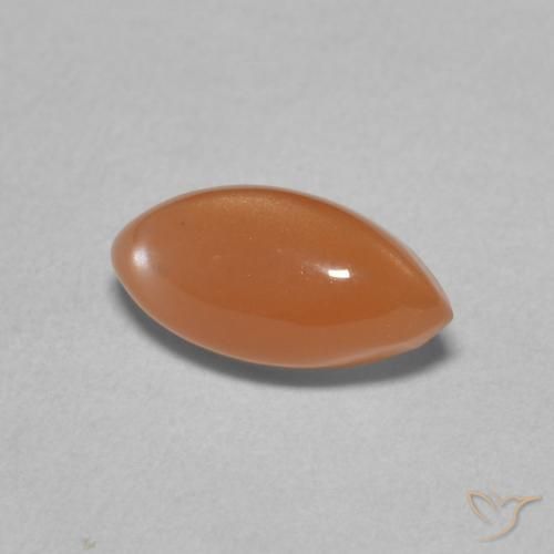 Pedra da Lua pêssego laranja Natural 1.45ct, Marquesa, Translúcido