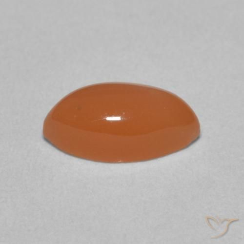 Pedra da Lua pêssego laranja Natural 1.45ct, Marquesa, Translúcido