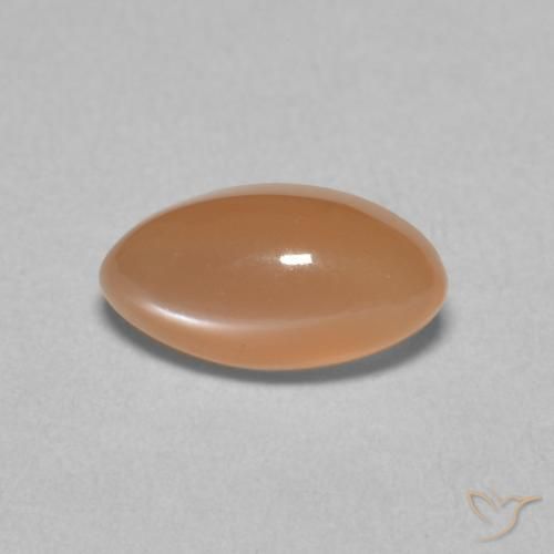 1.33ct Natural pêssego laranja Pedra da Lua, Marquesa, Translúcido