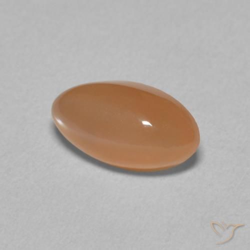 Pedra da Lua pêssego laranja Natural 1.33ct, Marquesa, Translúcido