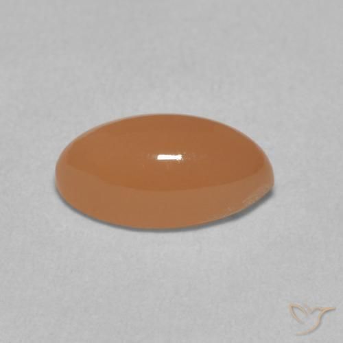 Pedra da Lua pêssego laranja Natural 1.33ct, Marquesa, Translúcido