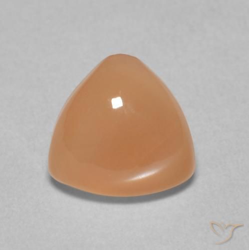 1.40ct Natural Laranja Melão Pedra da Lua, Trilhão, Translúcido