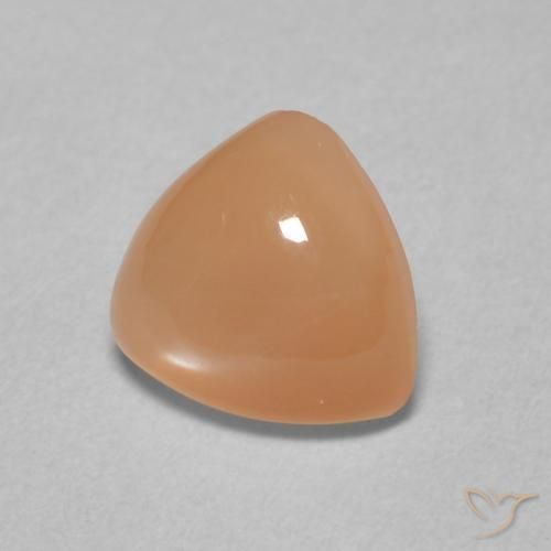 Pedra da Lua Laranja Melão Natural 1.40ct, Trilhão, Translúcido