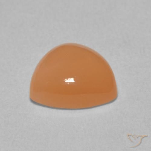 Pedra da Lua Laranja Melão Natural 1.40ct, Trilhão, Translúcido