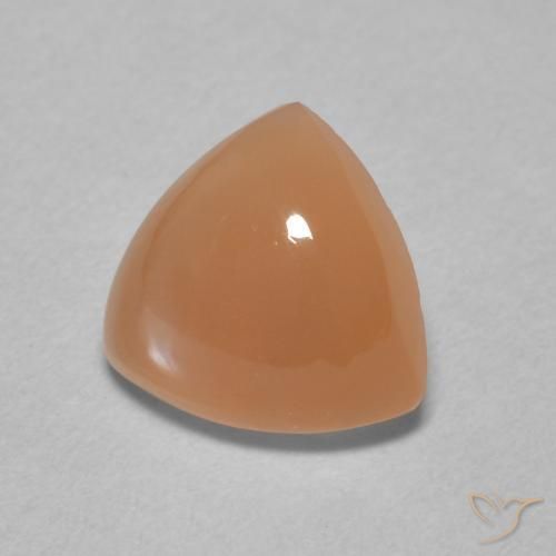 Pedra da Lua Laranja Melão Natural 1.67ct, Trilhão, Translúcido