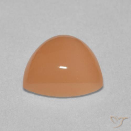 Pedra da Lua Laranja Melão Natural 1.67ct, Trilhão, Translúcido