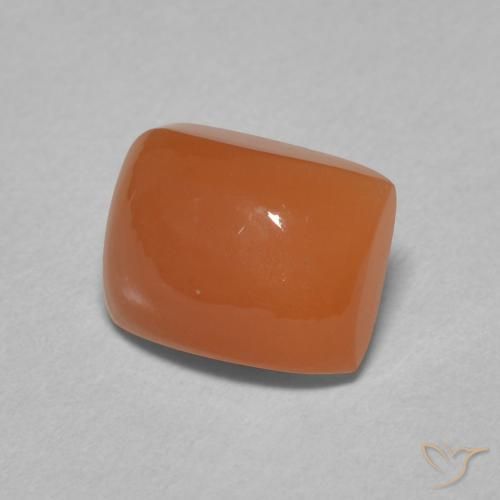 Pedra da Lua Laranja Médio Natural 2.66ct, Almofada, Translúcido