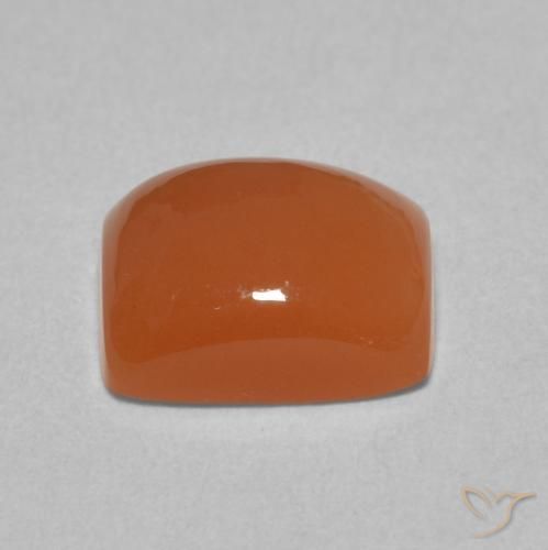 Pedra da Lua Laranja Médio Natural 2.66ct, Almofada, Translúcido