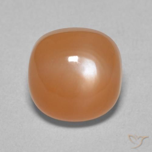 2.36ct Natural Laranja claro Pedra da Lua, Almofada, Translúcido