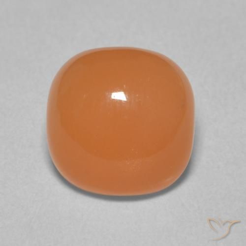 2.00ct Natural Laranja Avermelhado Claro Pedra da Lua, Almofada, Translúcido