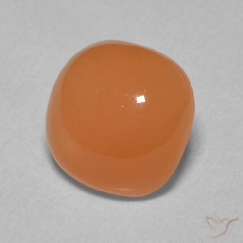 Pedra da Lua Laranja Avermelhado Claro Natural 2.00ct, Almofada, Translúcido