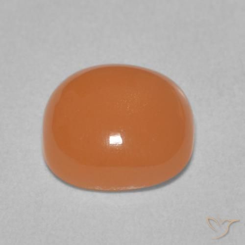 Pedra da Lua Laranja Avermelhado Claro Natural 2.00ct, Almofada, Translúcido