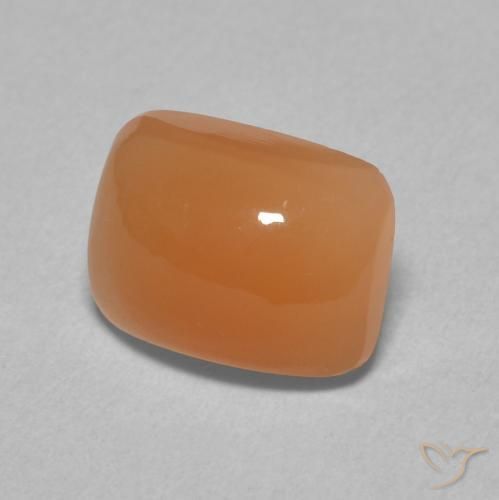Pedra da Lua pêssego laranja Natural 2.46ct, Almofada, Translúcido