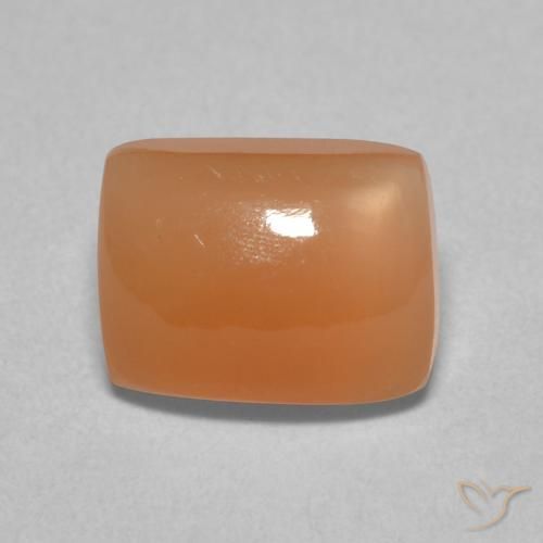 2.42ct Natural Laranja Melão Pedra da Lua, Almofada, Translúcido