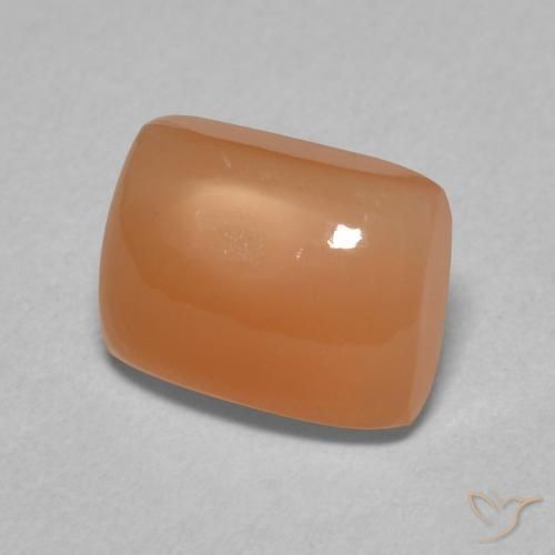 Pedra da Lua Laranja Melão Natural 2.42ct, Almofada, Translúcido