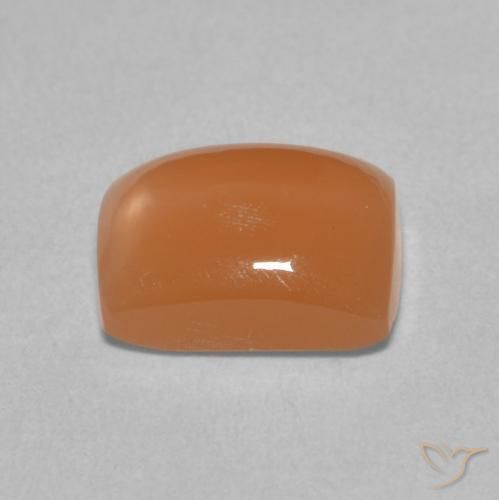 Pedra da Lua Laranja Melão Natural 2.42ct, Almofada, Translúcido