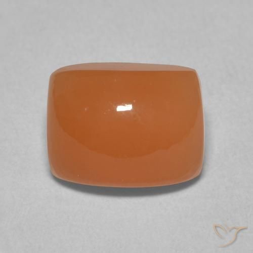 2.75ct Natural Laranja Médio Pedra da Lua, Almofada, Translúcido
