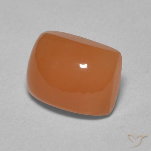 Pedra da Lua Laranja Médio Natural 2.75ct, Almofada, Translúcido