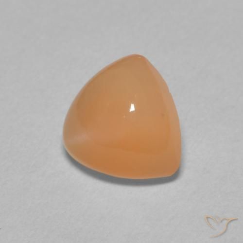 Pedra da Lua Laranja Melão Natural 1.73ct, Trilhão, Translúcido