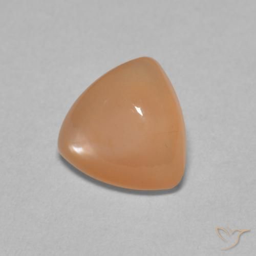 Pedra da Lua pêssego laranja Natural 1.50ct, Trilhão, Translúcido