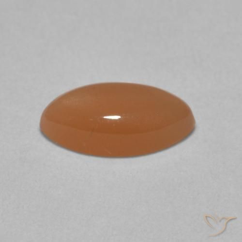 Pedra da Lua Laranja Melão Clara Natural 1.25ct, Marquesa, Translúcido