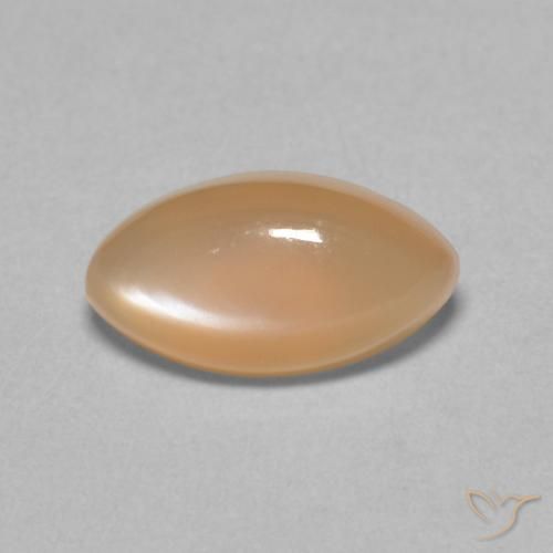 1.62ct Natural pêssego laranja Pedra da Lua, Marquesa, Translúcido