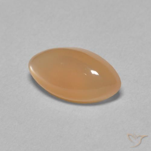 Pedra da Lua pêssego laranja Natural 1.62ct, Marquesa, Translúcido