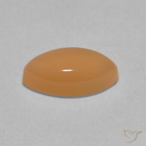 Pedra da Lua pêssego laranja Natural 1.62ct, Marquesa, Translúcido