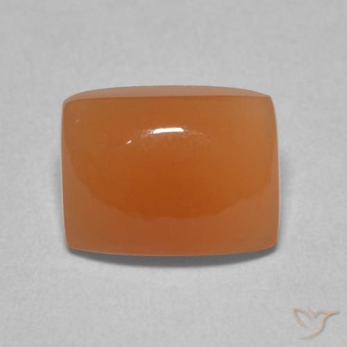 2.26ct Natural laranja avermelhado Pedra da Lua, Almofada, Translúcido