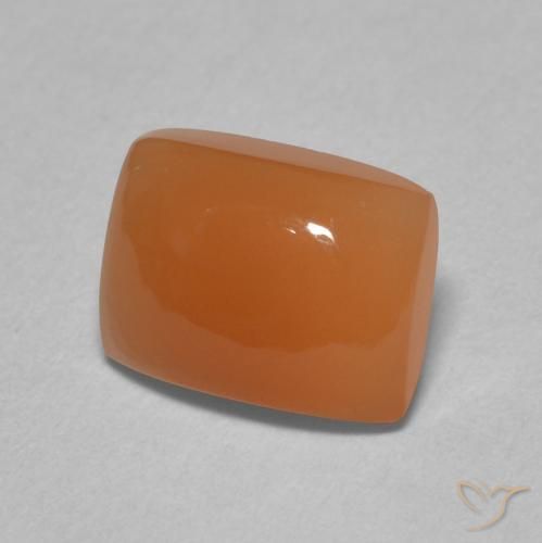 Pedra da Lua laranja avermelhado Natural 2.26ct, Almofada, Translúcido