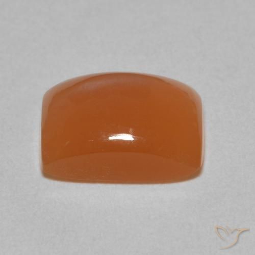 Pedra da Lua laranja avermelhado Natural 2.26ct, Almofada, Translúcido
