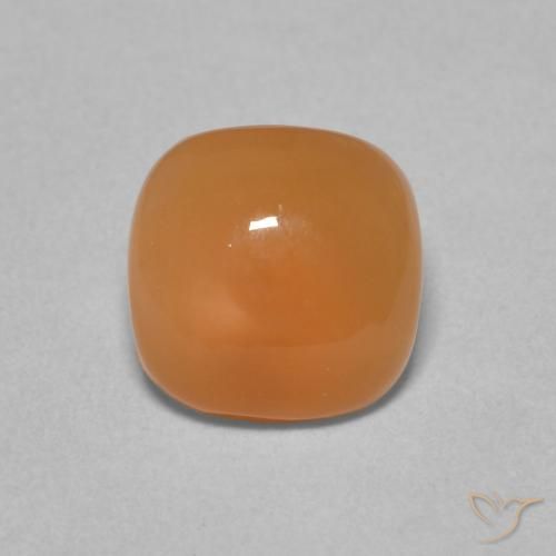 2.00ct Natural Laranja claro Pedra da Lua, Almofada, Translúcido