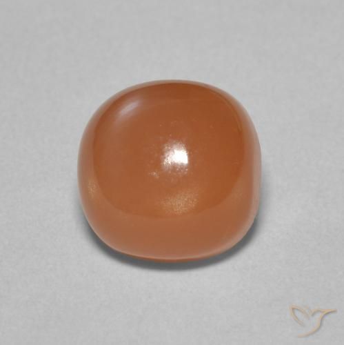 2.43ct Natural Laranja Profundo Pedra da Lua, Almofada, Translúcido