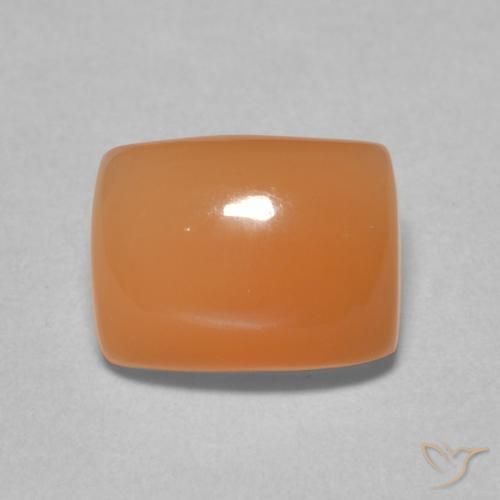 2.59ct Natural Laranja Avermelhado Claro Pedra da Lua, Almofada, Translúcido