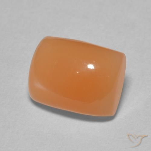 Pedra da Lua Laranja Avermelhado Claro Natural 2.59ct, Almofada, Translúcido