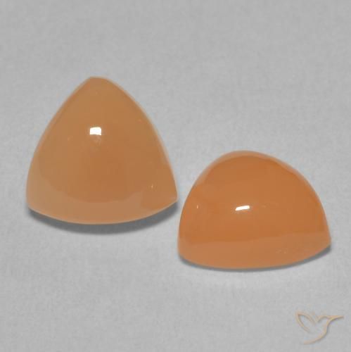 Pedras preciosas de Pedra da Lua Laranja Médio natural de 3.56 ct, Trilhão, Translúcido